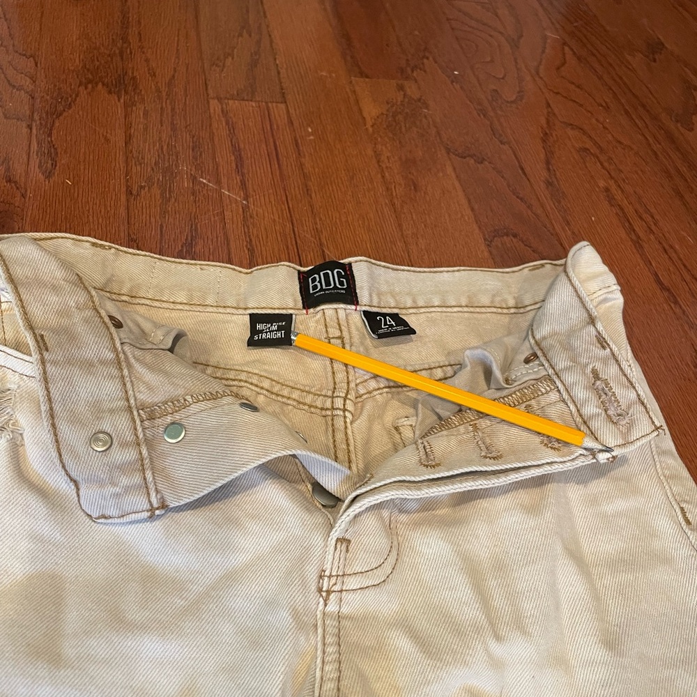 Urban Outfitters tan wash button fly jeans BDG